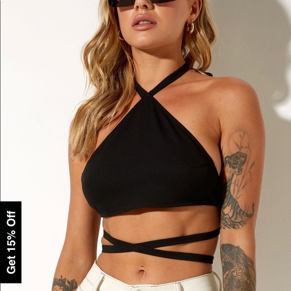 Maura Wrap Halter Top - Picture 1 of 3